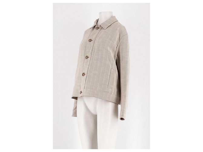 Autre Marque Chaqueta de algodón beige FALCONERI L - vista 4