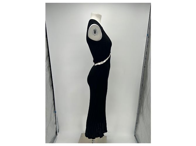 Autre Marque Vestido negro con concha Azul - vista 3