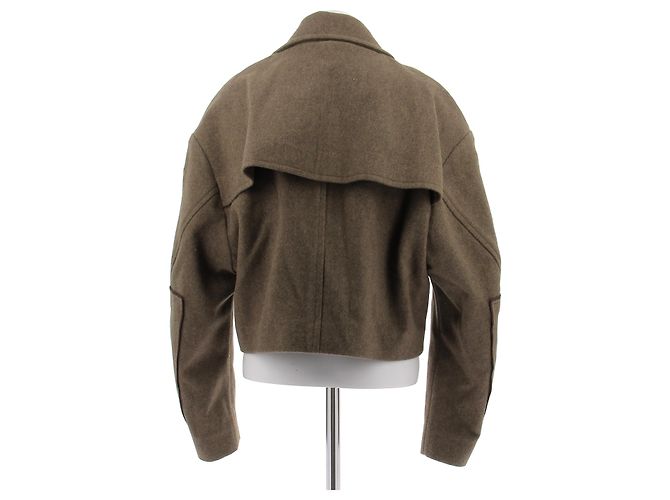 Victoria Beckham Khaki Wool Jacket - view 2