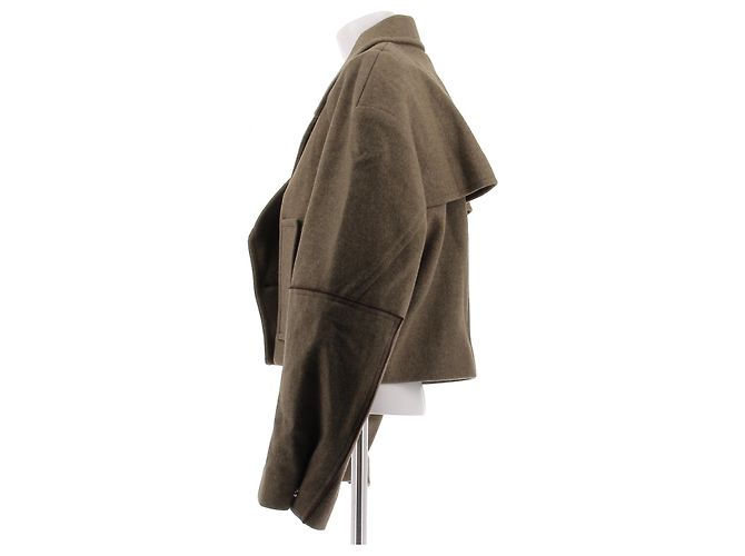 Victoria Beckham Khaki Wool Jacket - view 4