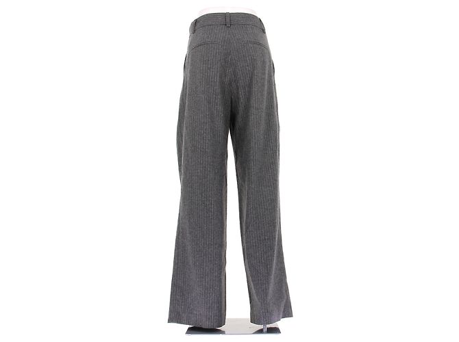 Massimo Dutti Pantalones grises a rayas - vista 2