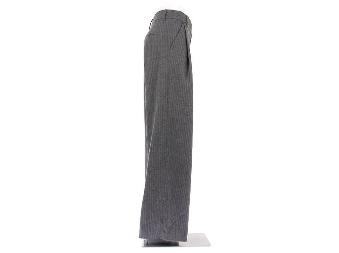 Massimo Dutti Pantalones grises a rayas - vista 3