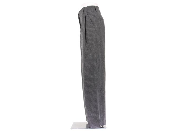 Massimo Dutti Pantalones grises a rayas - vista 4