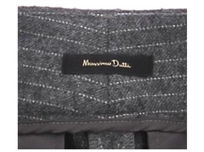Massimo Dutti Pantalones grises a rayas - vista 7