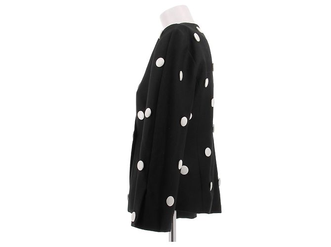 Autre Marque Blazer nero a pois bianchi - vista 4