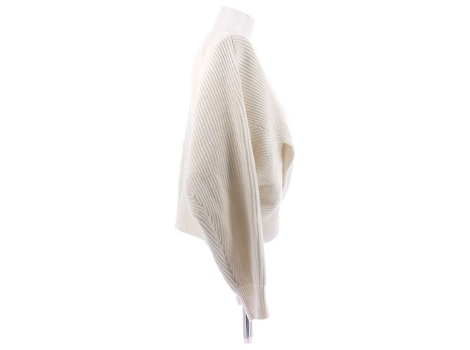 Autre Marque ALMADA Weißer zweireihiger Wollpullover - Ansicht 3