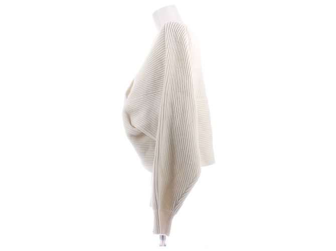 Autre Marque ALMADA Weißer zweireihiger Wollpullover - Ansicht 4