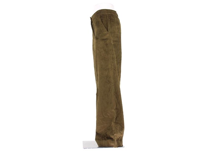 Pantalones Veronica Beard caqui de algodón Talla 6 - vista 4