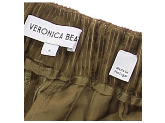 Pantalones Veronica Beard caqui de algodón Talla 6 - vista 5