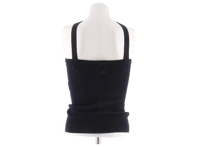 Autre Marque Canotta blu navy in cashmere - vista 2