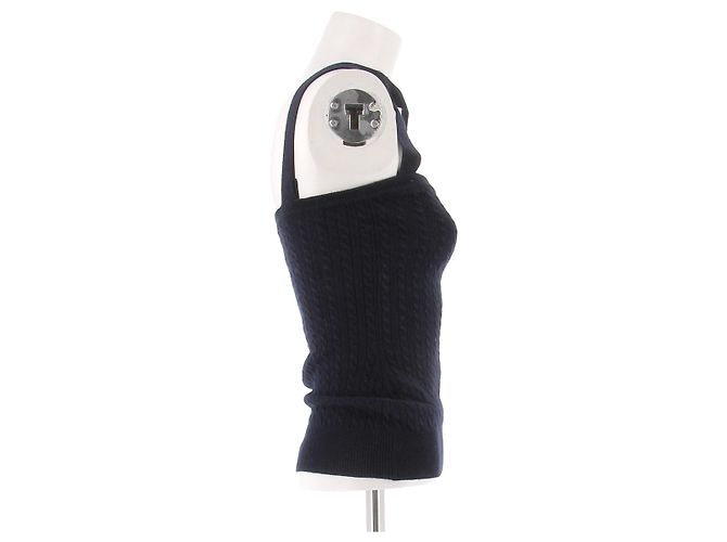 Autre Marque Canotta blu navy in cashmere - vista 3