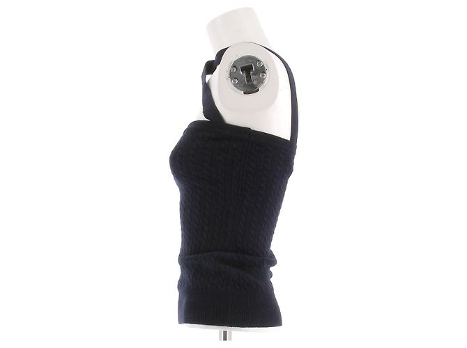Autre Marque Canotta blu navy in cashmere - vista 4