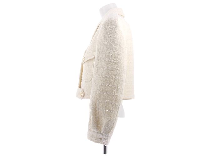 Givenchy Cropped Wool Jacket Beige - view 4