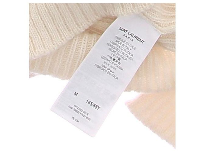 Saint Laurent Rollkragenpullover aus Wolle Beige - Ansicht 6