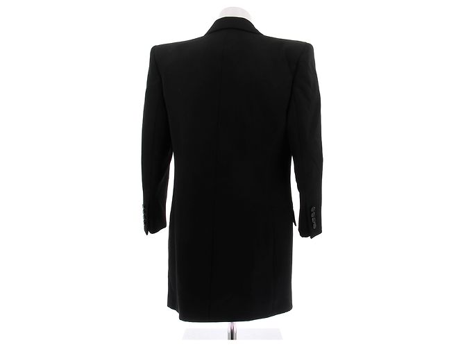 Saint Laurent Langer schwarzer Wollblazer - Ansicht 2