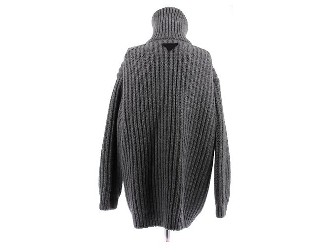 Prada Vestido-jersey gris con corsé - vista 3