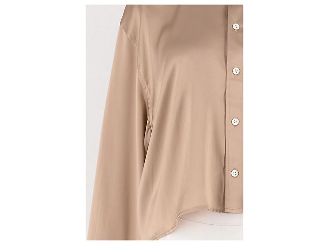 Camicia di seta beige Frame Denim - vista 3