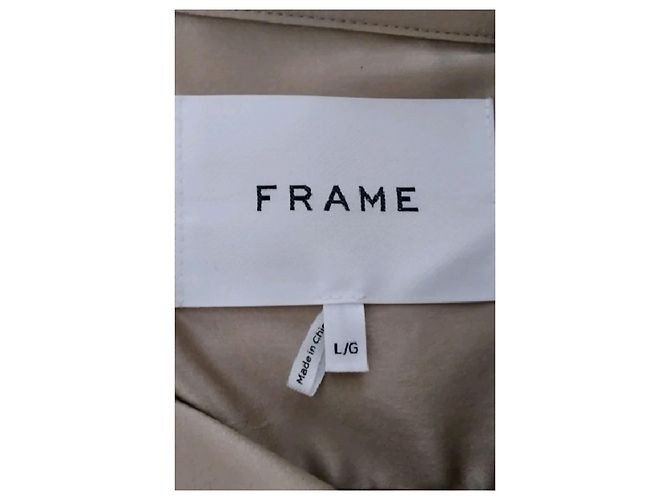 Camicia di seta beige Frame Denim - vista 7