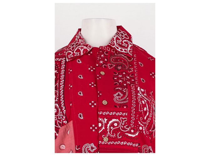 Autre Marque Camisa recta roja de algodón OVERLORD - vista 2