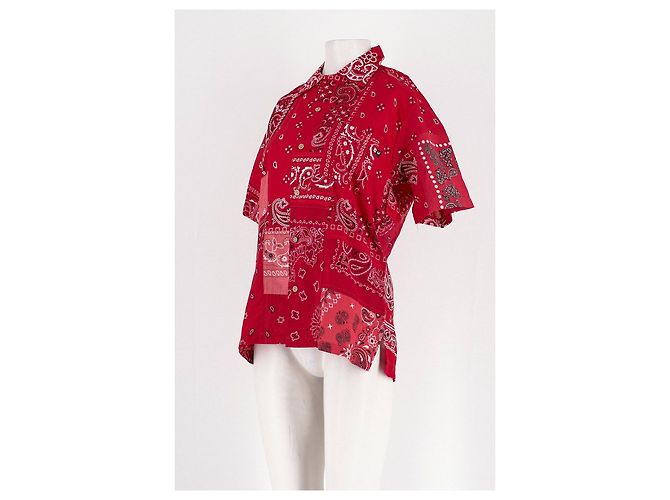 Autre Marque Camisa recta roja de algodón OVERLORD - vista 4