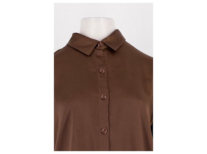 Autre Marque Camicia dritta marrone - vista 2