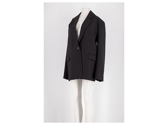 Autre Marque Blazer de algodón negro BAZILIKA - vista 4