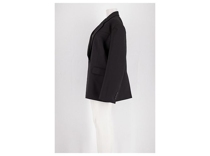 Autre Marque Blazer de algodón negro BAZILIKA - vista 5