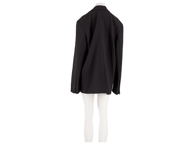 Autre Marque Blazer de algodón negro BAZILIKA - vista 6