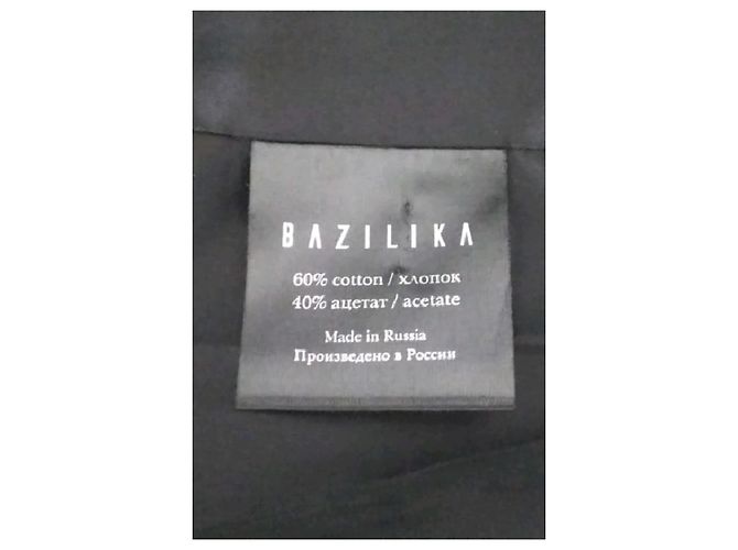 Autre Marque Blazer de algodón negro BAZILIKA - vista 8