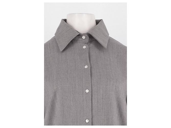 Autre Marque Camicia in lana grigia SELIIJAN M Grigio - vista 2