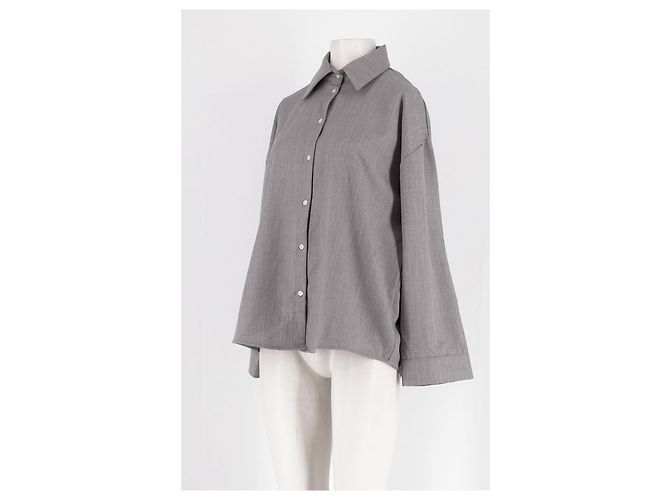 Autre Marque Camicia in lana grigia SELIIJAN M Grigio - vista 4