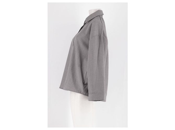 Autre Marque Camicia in lana grigia SELIIJAN M Grigio - vista 5