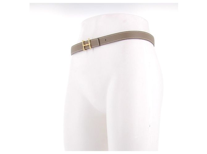 Hermès Ceinture H torsade réversible Marron - vue 2