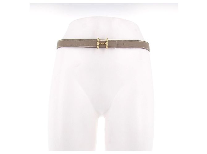Hermès Ceinture H torsade réversible Marron - vue 3
