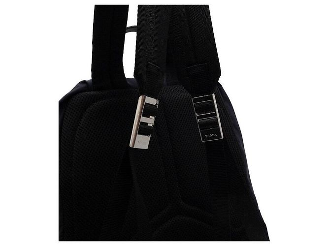 Prada Navy Nylon Triangular Logo Men's Backpack Blue - view 11