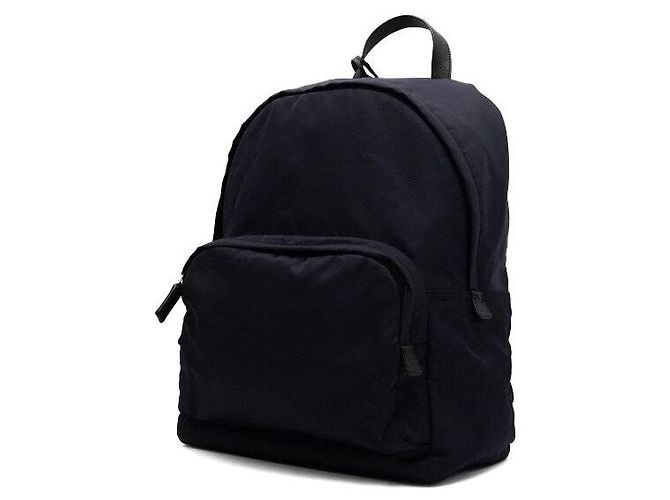 Prada Navy Nylon Triangular Logo Men's Backpack Blue - view 2