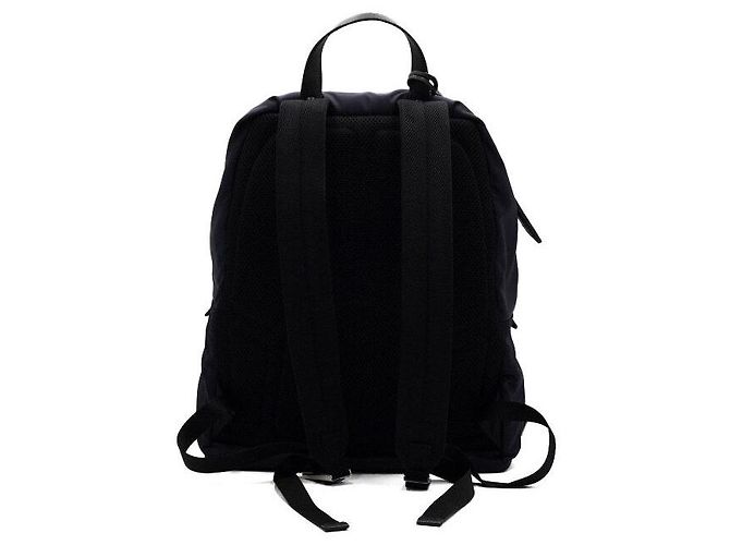 Prada Navy Nylon Triangular Logo Men's Backpack Blue - view 4