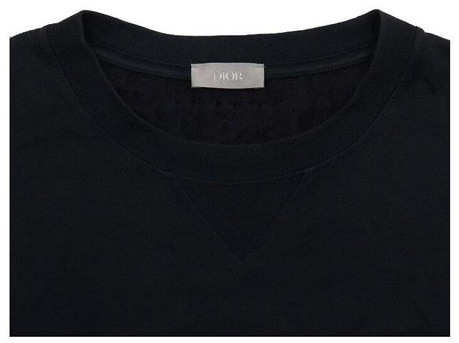 Dior T-shirt a maniche corte sovrapposta in seta Black Oblique Trotter Nero - vista 5