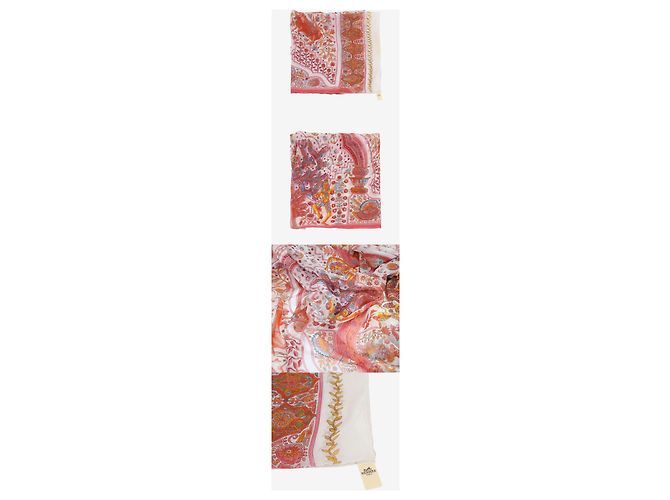 Hermès Sciarpa gigante inutilizzata in chiffon di seta Giant Silk Moslin Chiffon at the Palace Gates Multicolore - vista 2