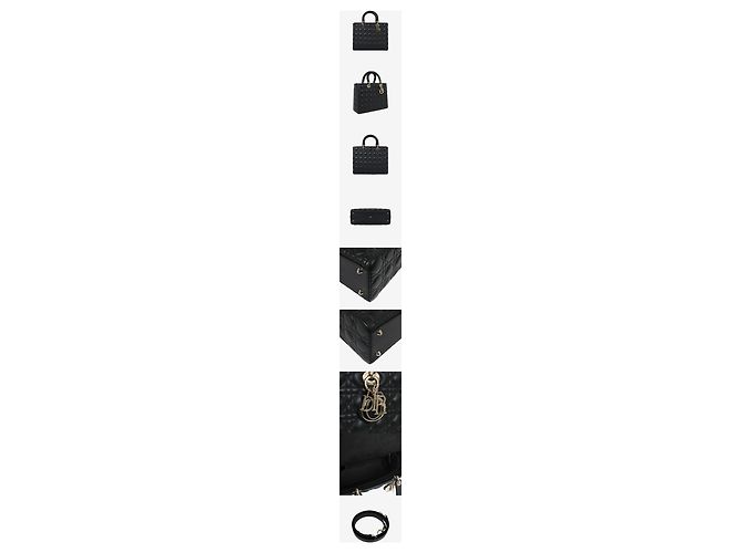Dior Lady Large Tasche aus schwarzem Lammleder - Ansicht 2