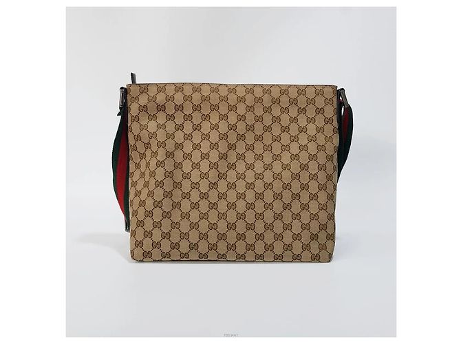 Gucci Borsa a Tracolla Messenger Marrone - vista 3