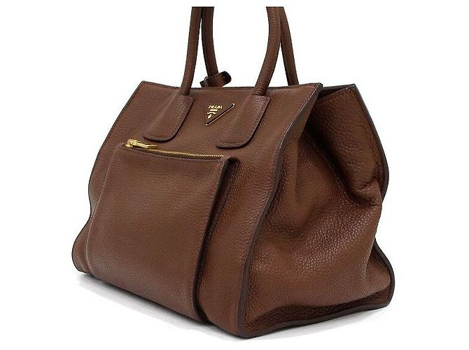 Prada Borsa Tote e Borsa a Tracolla One Pocket in Vitello Daino marrone - vista 2