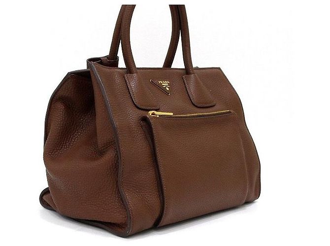 Prada Borsa Tote e Borsa a Tracolla One Pocket in Vitello Daino marrone - vista 3
