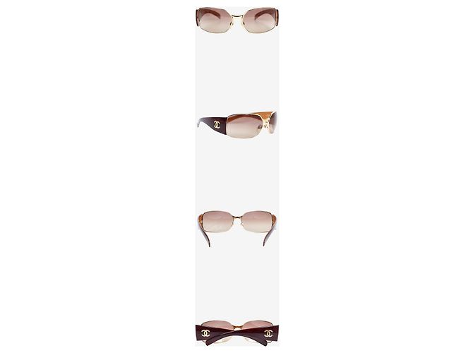 Chanel Gafas de sol envolventes marrones Castaño - vista 2