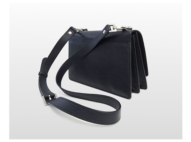 Saint Laurent Borsa a Tracolla Satchel Medium in Pelle Navy Sunset Blu - vista 15