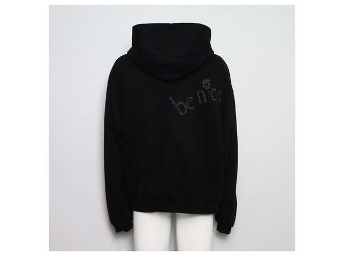 Dior Schwarzer Baumwoll-Hoodie mit Blumen-Logo für Herren - Ansicht 4