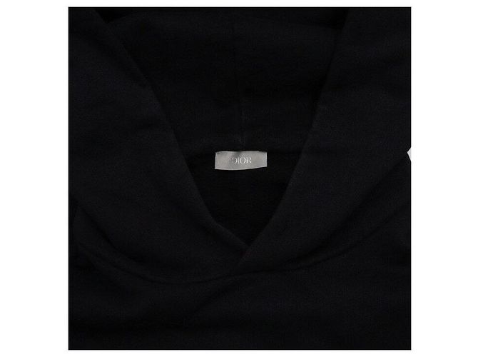 Dior Schwarzer Baumwoll-Hoodie mit Blumen-Logo für Herren - Ansicht 5