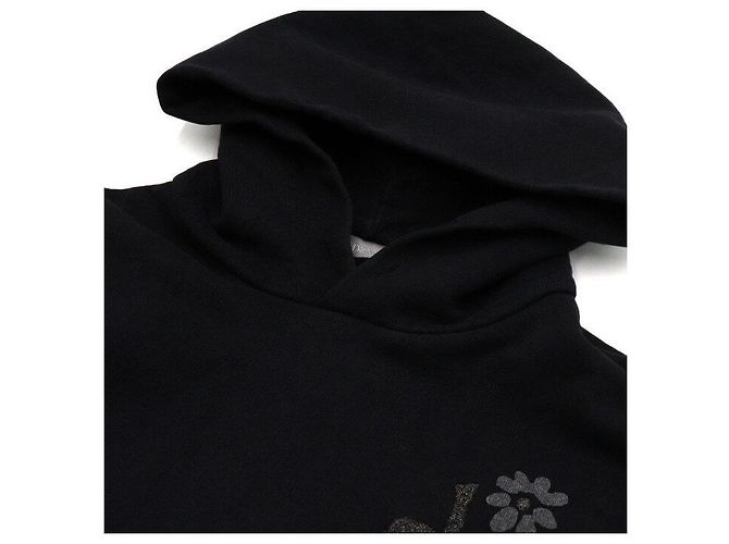 Dior Schwarzer Baumwoll-Hoodie mit Blumen-Logo für Herren - Ansicht 6