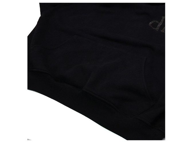 Dior Schwarzer Baumwoll-Hoodie mit Blumen-Logo für Herren - Ansicht 8