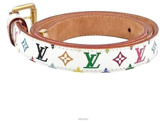 Louis Vuitton Multi Gürtel Weiß Stoff - Ansicht 2